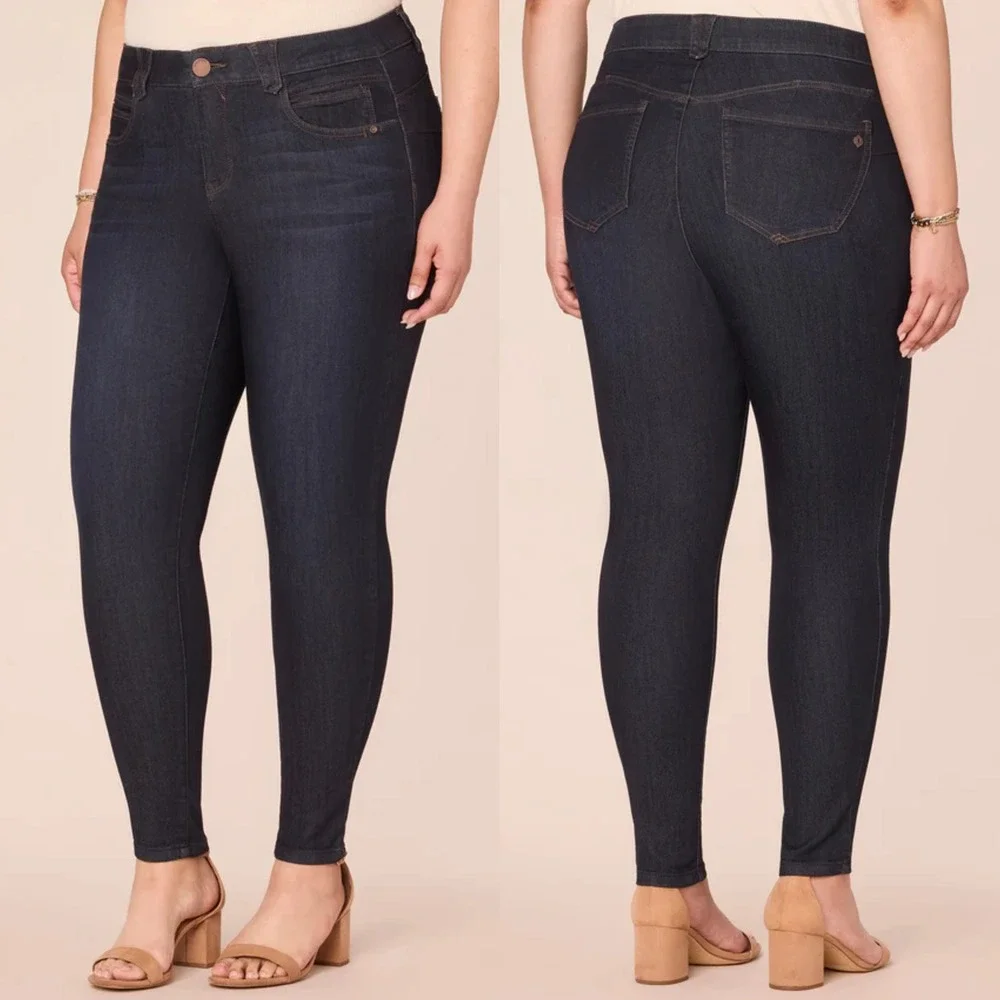 Democracy Absolution Booty Lift Plus Jegging Jeans Plus Size 24 Dark Indigo Wash - Picture 1 of 13
